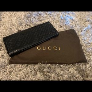 Gucci Black Patent Leather Clutch